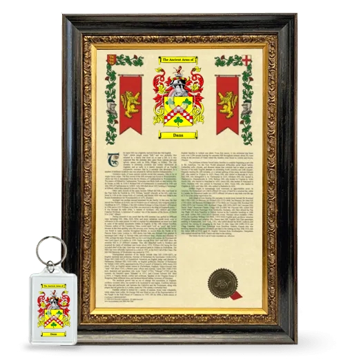 Dans Framed Armorial History and Keychain - Heirloom