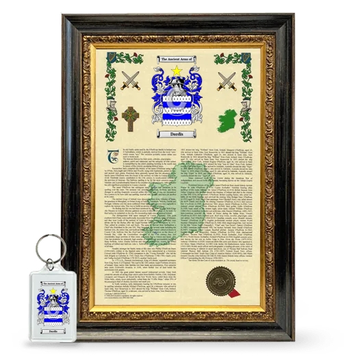 Dardis Framed Armorial History and Keychain - Heirloom