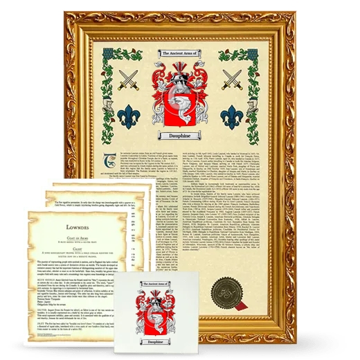 Dauphine Framed Armorial, Symbolism and Large Tile - Gold