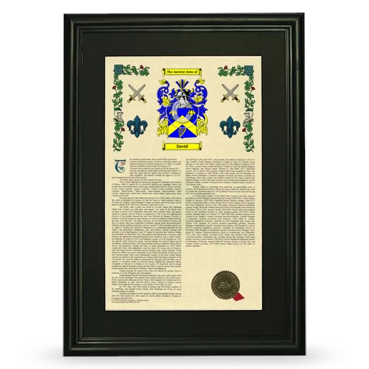 David Deluxe Armorial Framed - Black