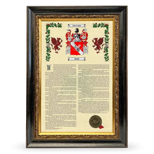 Daud Armorial History Framed - Heirloom