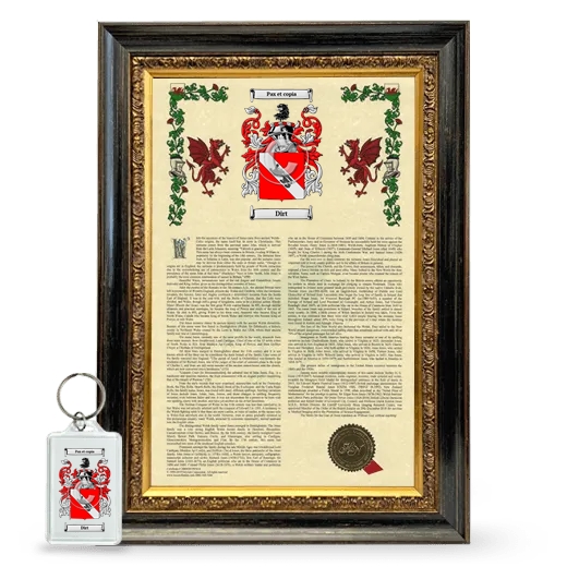 Dirt Framed Armorial History and Keychain - Heirloom