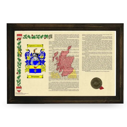 Devysume Armorial Landscape Framed - Brown