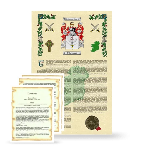 O'Davorant Armorial History and Symbolism package