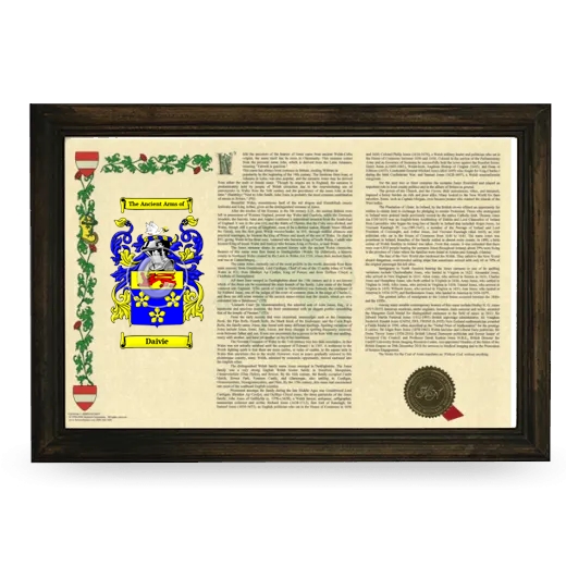 Daivie Armorial Landscape Framed - Brown