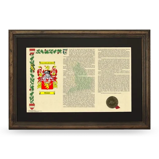 Deanes Deluxe Armorial Landscape Framed - Brown