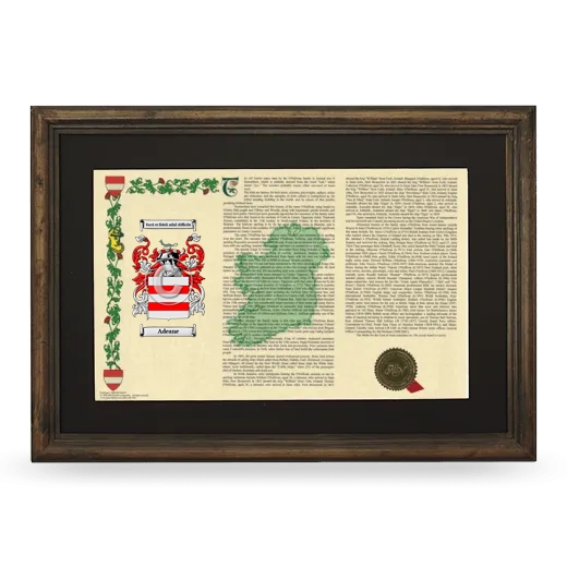 Adeane Deluxe Armorial Landscape Framed - Brown