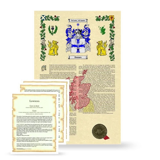 Deanes Armorial History and Symbolism package