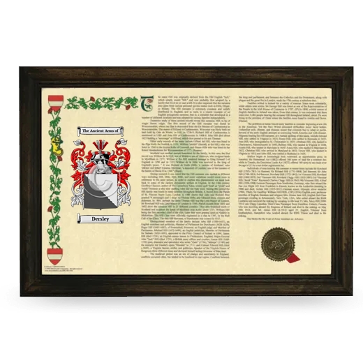 Dersley Armorial Landscape Framed - Brown