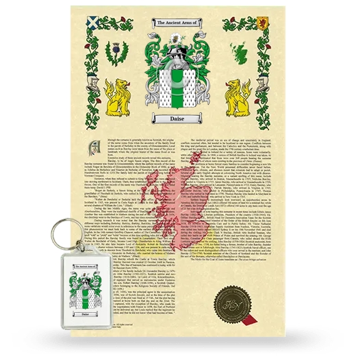 Daise Armorial History and Keychain Package