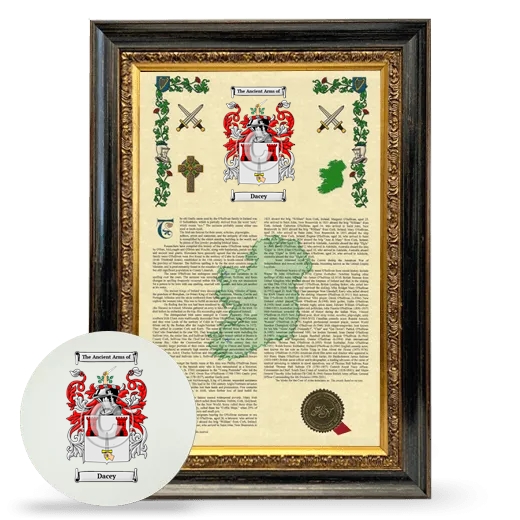 Dacey Framed Armorial History and Mouse Pad - Heirloom