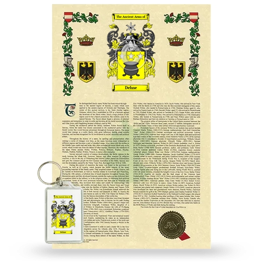 Dehne Armorial History and Keychain Package