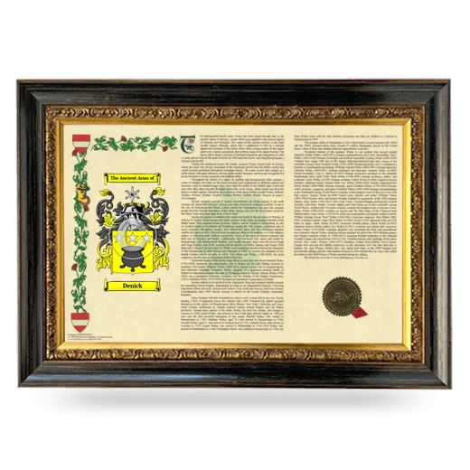 Denick Armorial Landscape Framed - Heirloom