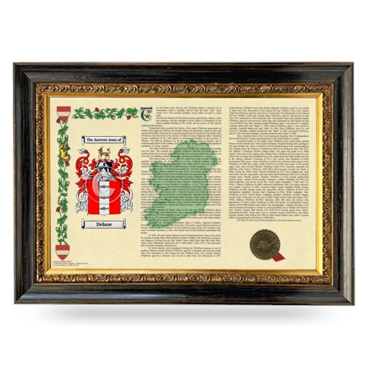 Delane Armorial Landscape Framed - Heirloom