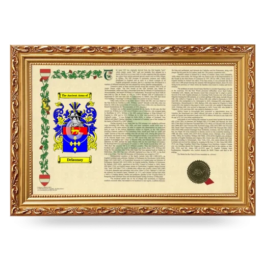 Delaunay Armorial Landscape Framed - Gold