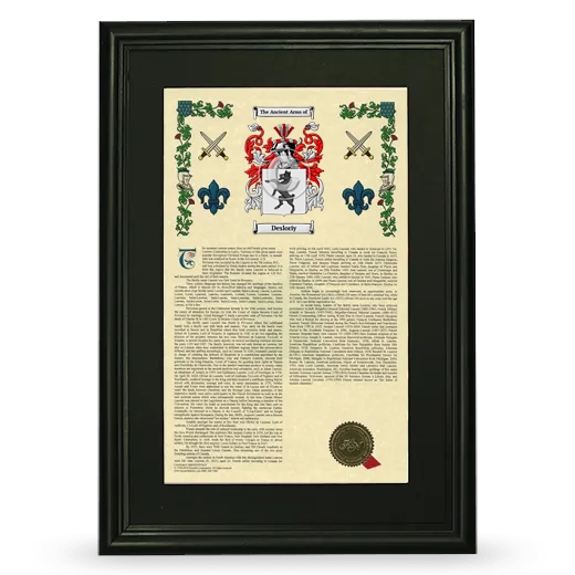 Desloriy Deluxe Armorial Framed - Black