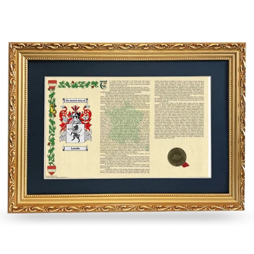 Loredo Deluxe Armorial Landscape Framed - Gold