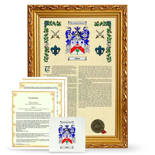 Orme Framed Armorial, Symbolism and Large Tile - Gold