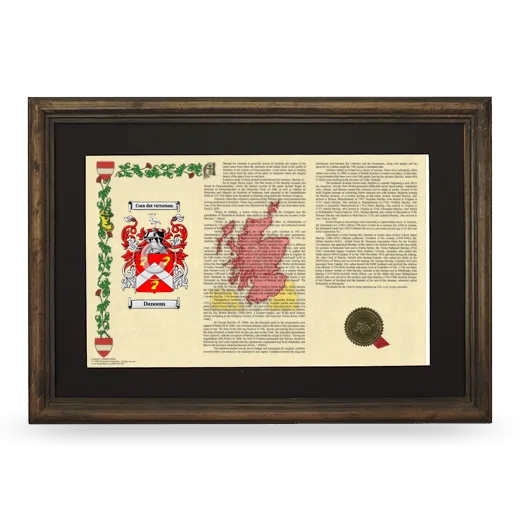 Danoom Deluxe Armorial Landscape Framed - Brown