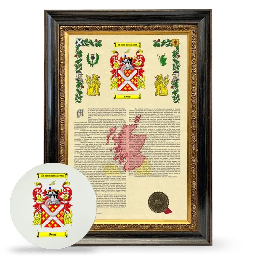 Deny Framed Armorial History and Mouse Pad - Heirloom