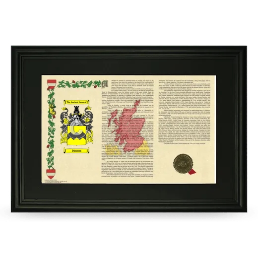 Dinoon Deluxe Armorial Landscape Framed- Black