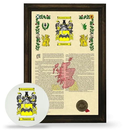 Dunnavent Framed Armorial History and Mouse Pad - Brown
