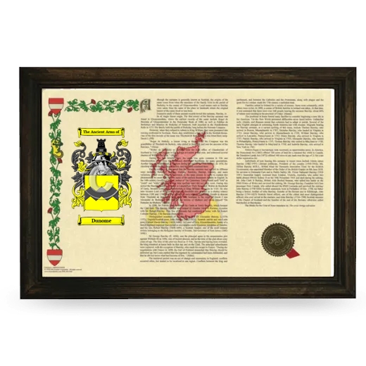 Dunome Armorial Landscape Framed - Brown