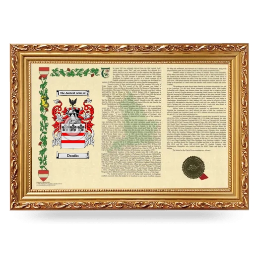 Dantin Armorial Landscape Framed - Gold