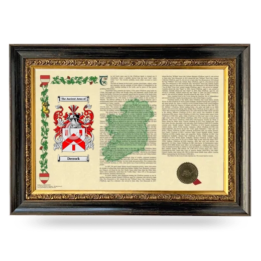 Derrock Armorial Landscape Framed - Heirloom