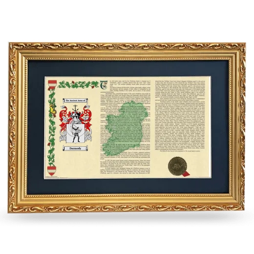 Darmody Deluxe Armorial Landscape Framed - Gold