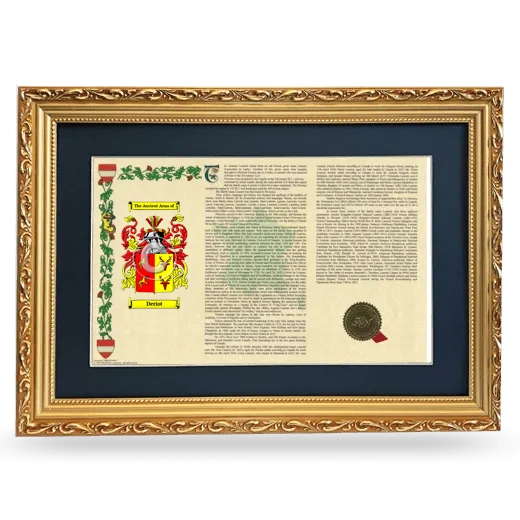 Deriot Deluxe Armorial Landscape Framed - Gold