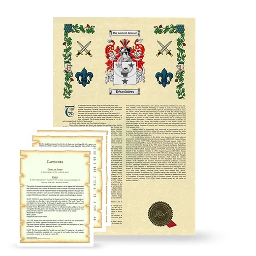 Désaulniers Armorial History and Symbolism package