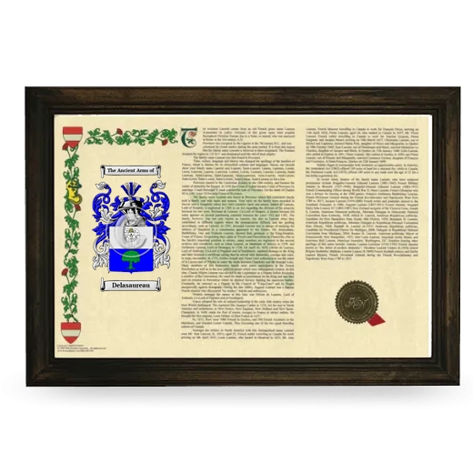 Delasaureau Armorial Landscape Framed - Brown