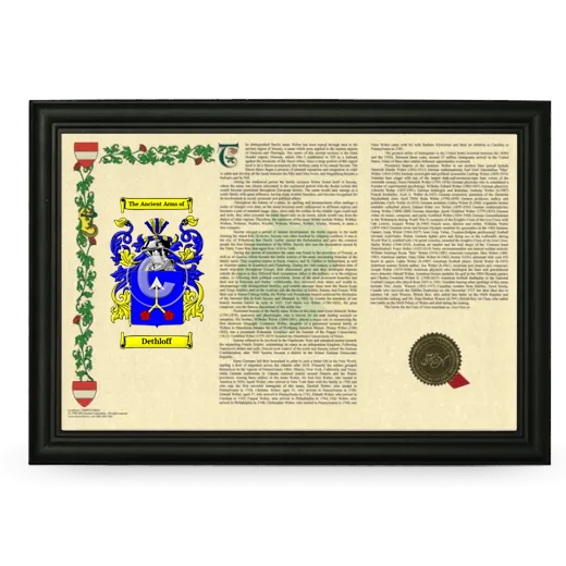 Dethloff Armorial Landscape Framed - Black