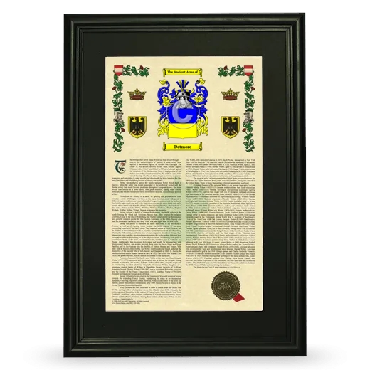 Detmore Deluxe Armorial Framed - Black