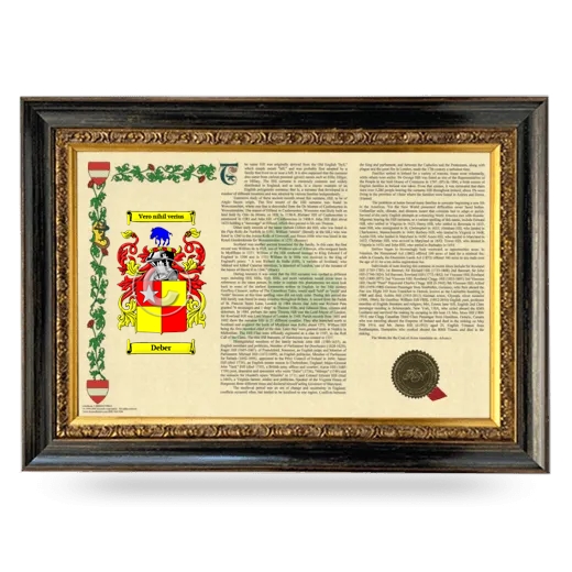 Deber Armorial Landscape Framed - Heirloom