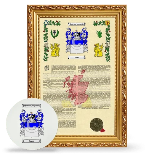 Jarro Framed Armorial History and Mouse Pad - Gold