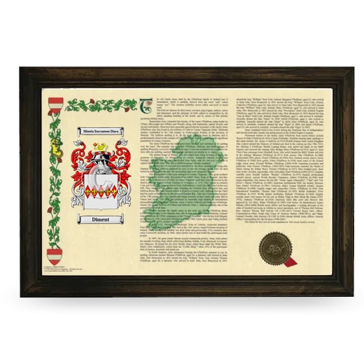 Diment Armorial Landscape Framed - Brown