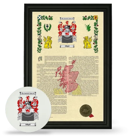 Dibpil Framed Armorial History and Mouse Pad - Black