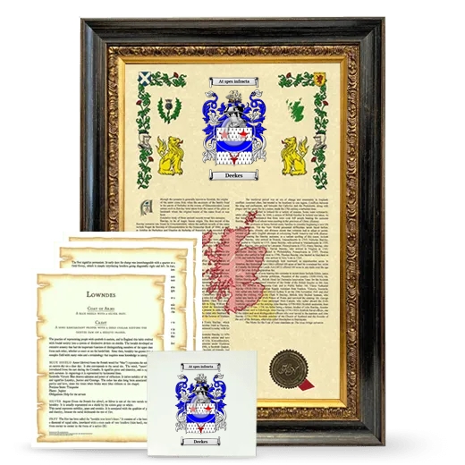 Deekes Framed Armorial, Symbolism and Large Tile - Heirloom