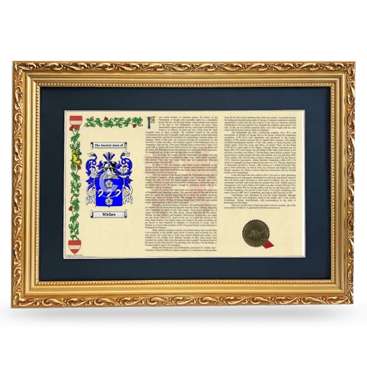 Wiches Deluxe Armorial Landscape Framed - Gold