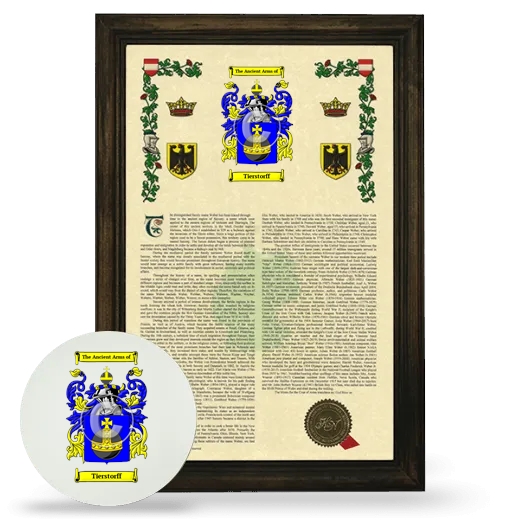 Tierstorff Framed Armorial History and Mouse Pad - Brown