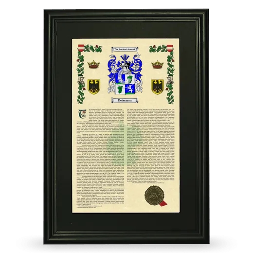 Determan Deluxe Armorial Framed - Black