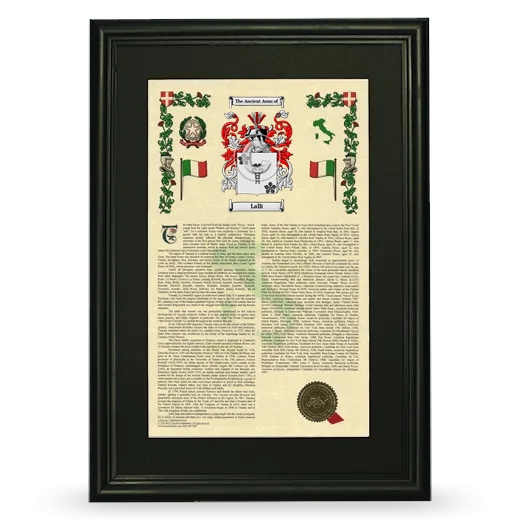 Lalli Deluxe Armorial Framed - Black