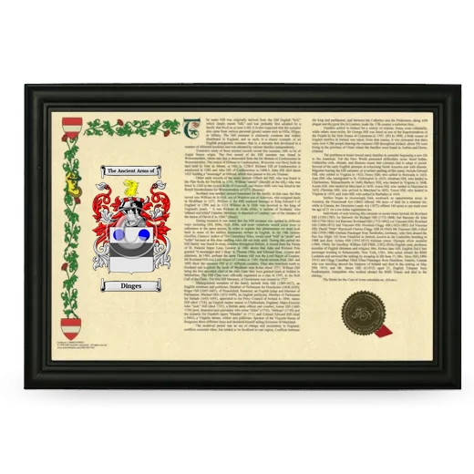 Dinges Armorial Landscape Framed - Black