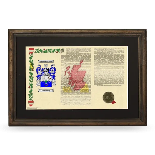 Dinwooday Deluxe Armorial Landscape Framed - Brown