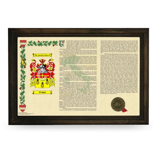 D'onisi Armorial Landscape Framed - Brown