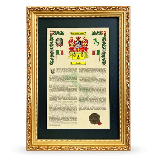 D'onisi Deluxe Armorial Framed - Gold