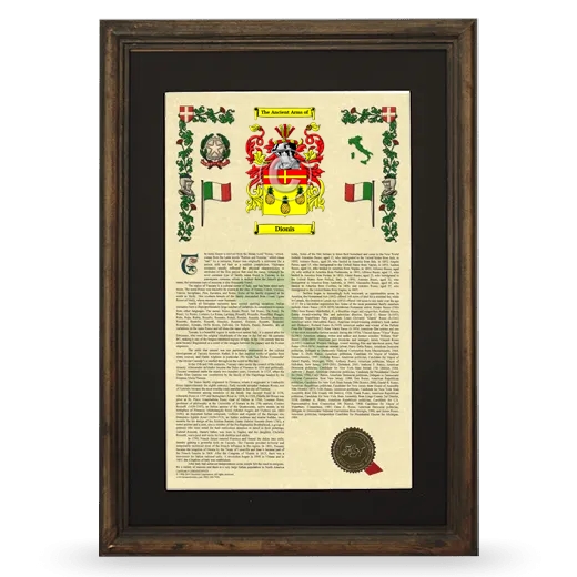 Dionis Deluxe Armorial Framed - Brown