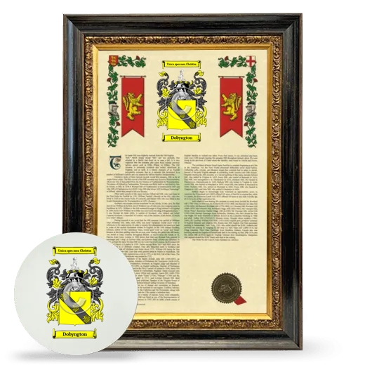 Dobyngton Framed Armorial History and Mouse Pad - Heirloom